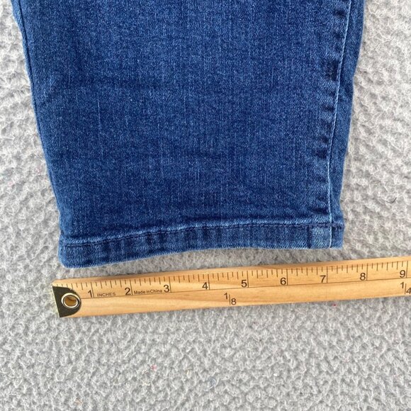 Chicos Jeans Women 2 US 12 Short Blue Platinum Denim Ultimate Fit Boot Dark Wash - Picture 11 of 12